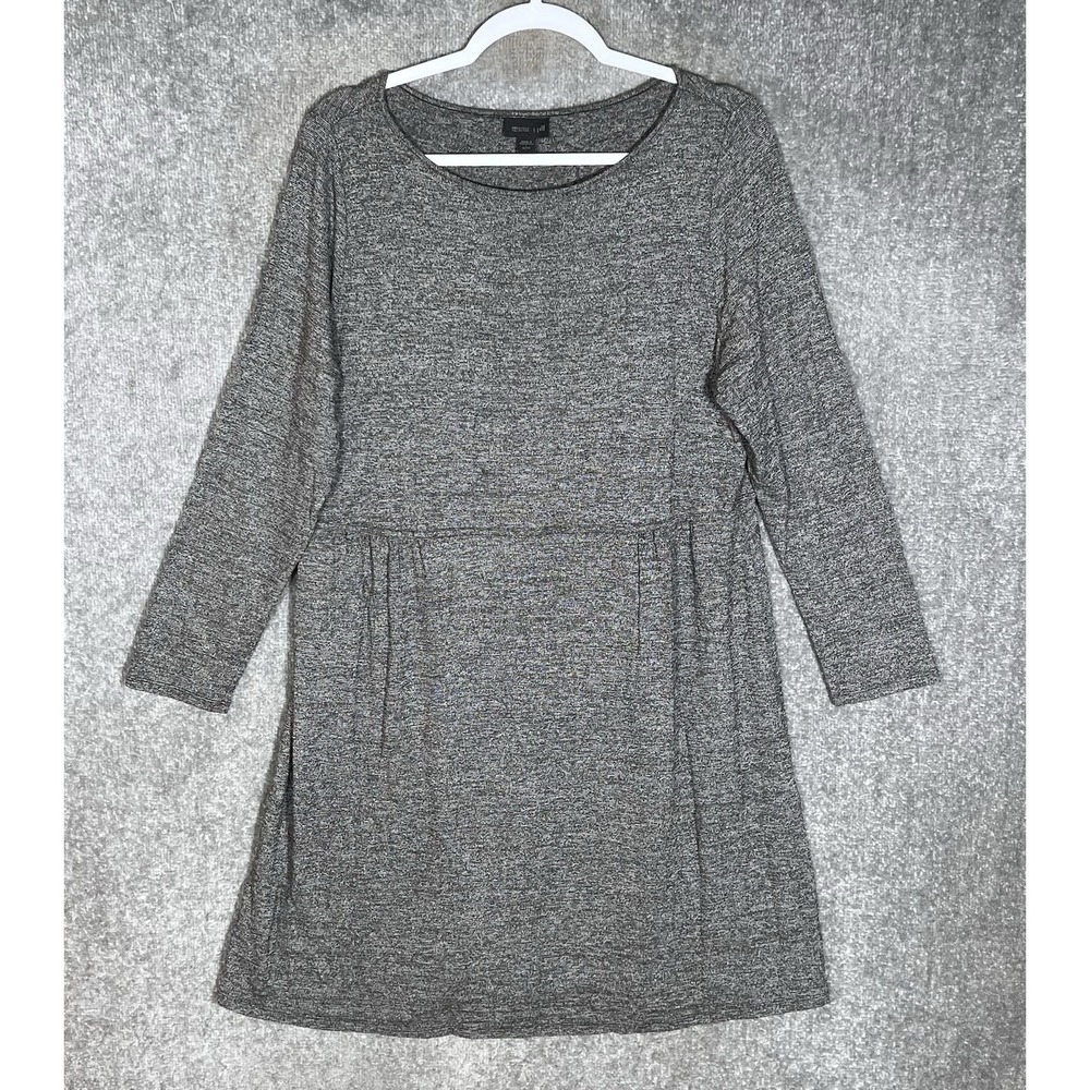 J Jill Wearever Collection Dress Womens Size Large Petite Stretch Long Sleeve